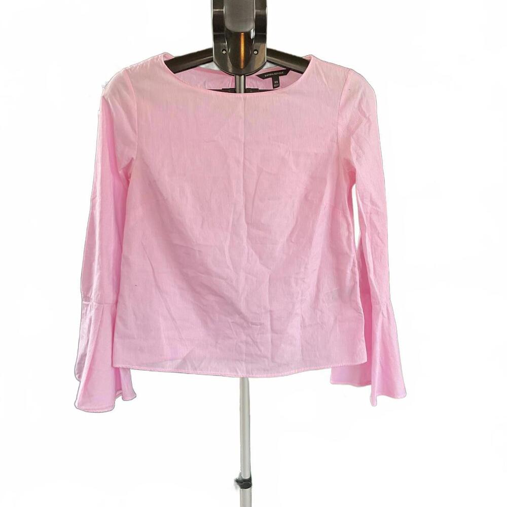 Ann Taylor Pink Long Sleeve Blouse with Flared Cuffs
